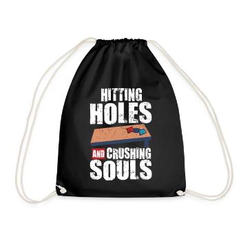 Funny Cornhole Corn Hole - Drawstring Bag - black - Front