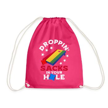 Lustiges Cornhole Corn Hole - Turnbeutel - Fuchsia - Vorne