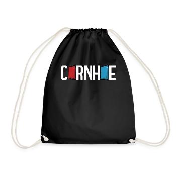 Funny Cornhole Corn Hole - Drawstring Bag - black - Front