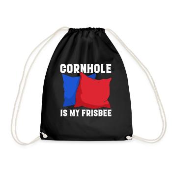 Lustiges Corn Hole - Turnbeutel - Schwarz - Vorne