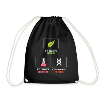 Biology Chemistry Physics Biology Teacher - Drawstring Bag - black - Front