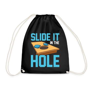 Lustiges Cornhole Corn Hole - Turnbeutel - Schwarz - Vorne
