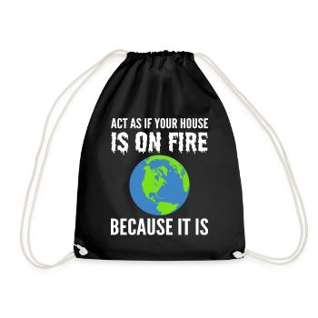 The Global Warming Eco-Activist - Drawstring Bag - black - Front