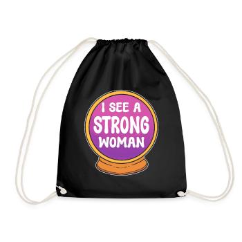 Je vois une militante féministe forte - Sac de sport léger - noir - Devant