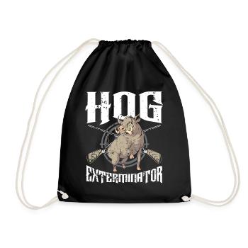 Hog Exterminator Wildschwein Wildschwein Jäger Hog - Turnbeutel - Schwarz - Vorne