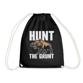 Hunt for the Grunt Wild Boar Wild Boar Hunters Sc - Drawstring Bag - black - Front
