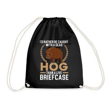 Mieux vaut un cochon mort qu’un fichier vivant - Sac de sport léger - noir - Devant