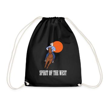Spirit Of The West Country Or Cowboy - Drawstring Bag - black - Front