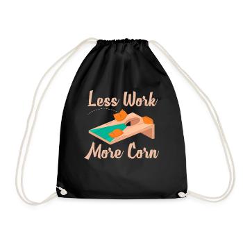Lustiges Cornhole Corn Hole - Turnbeutel - Schwarz - Vorne