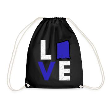 Cornhole corn hole - Drawstring Bag - black - Front