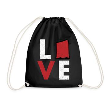 Cornhole corn hole - Drawstring Bag - black - Front