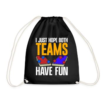 Cornhole corn hole - Drawstring Bag - black - Front