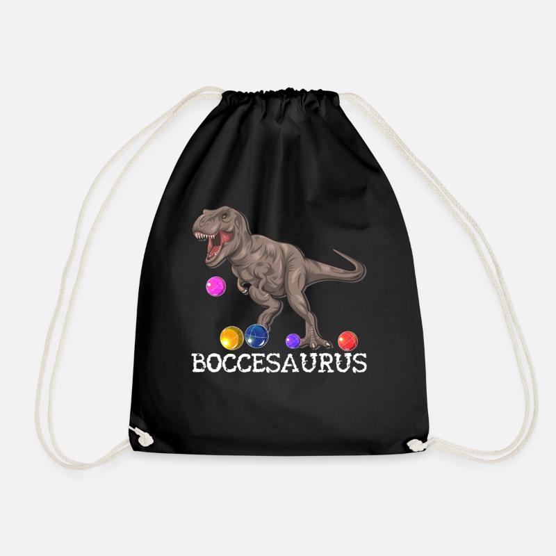 Lustiger Boccia-Kugelspieler Dinosaurier T-Rex - Turnbeutel - Schwarz
