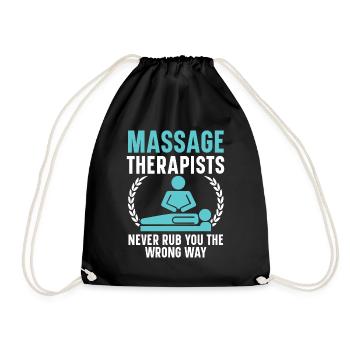 Massagetherapeuten reiben Sie nie auf die falsche - Turnbeutel - Schwarz - Vorne