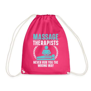 Massagetherapeuten reiben Sie nie auf die falsche - Turnbeutel - Fuchsia - Vorne