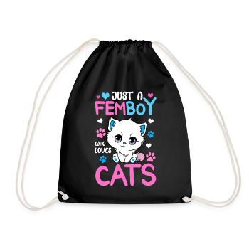 Cross Dressing - Drawstring Bag - black - Front