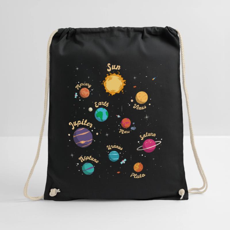 Solar System Planets Knowledge Outer Space for Kid Drawstring Bag