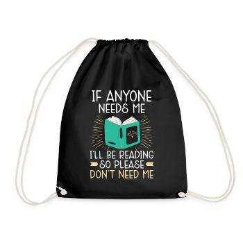 My weekend is fully booked Reading books Books - Drawstring Bag - black - Front