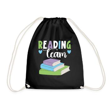To read or not to read - a stupid question - Drawstring Bag - black - Front