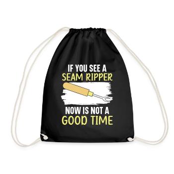 If you see a seam ripper, there is no g - Drawstring Bag - black - Front