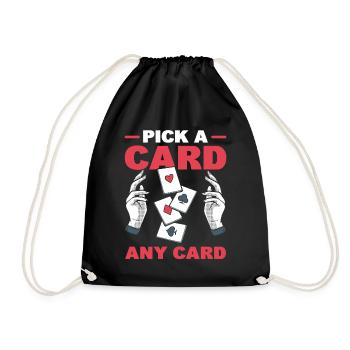 Cool Card Magician Wizard - Sac de sport léger - noir - Devant