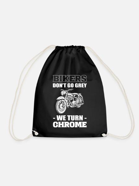 Vintage Motorcycle Professional Biker - Drawstring Bag - black