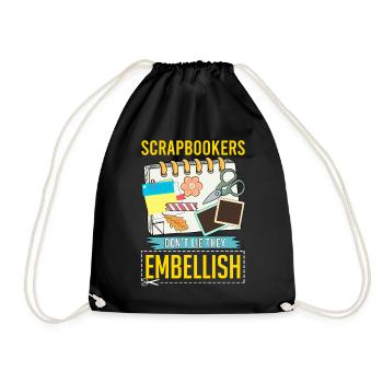 Scrapbooking - Drawstring Bag - black - Front