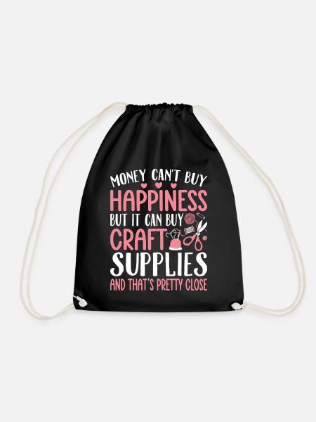 Crafting Crafter - Drawstring Bag - black