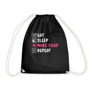 Fabrication de savon, savonnier, savonologue - Sac de sport léger - noir - Devant
