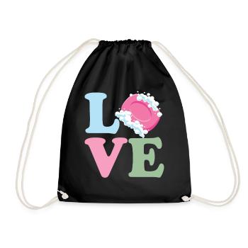 Fabrication de savon, savonnier, savonologue - Sac de sport léger - noir - Devant