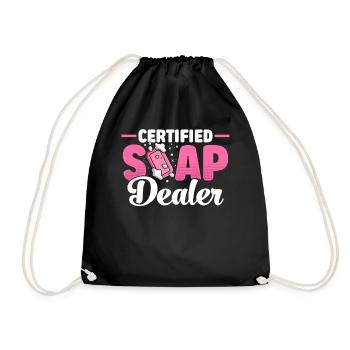 Soap Making, Soap Maker, Soapologist - Drawstring Bag - black - Front