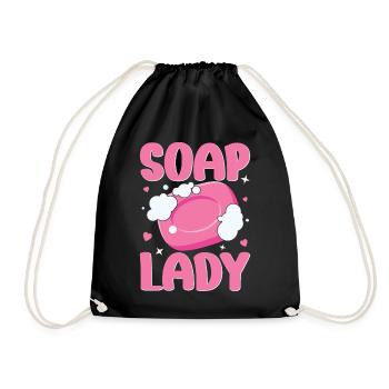 Fabrication de savon, savonnier, savonologue - Sac de sport léger - noir - Devant