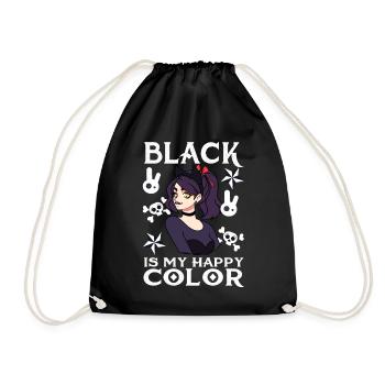 Funny Gothic Goth - Drawstring Bag - black - Front