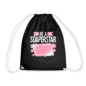 Fabrication de savon, savonnier, savonologue - Sac de sport léger - noir - Devant