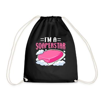 Fabrication de savon, savonnier, savonologue - Sac de sport léger - noir - Devant