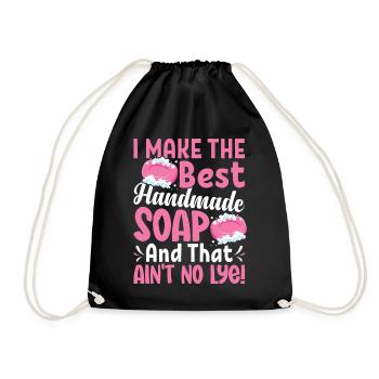 Soap Making, Soap Maker, Soapologist - Drawstring Bag - black - Front