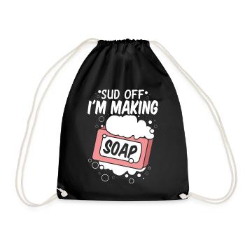 Soap Making, Soap Maker, Soapologist - Drawstring Bag - black - Front