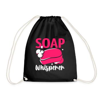 Fabrication de savon, savonnier, savonologue - Sac de sport léger - noir - Devant
