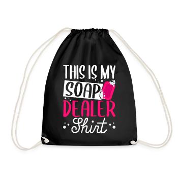 Soap Making, Soap Maker, Soapologist - Drawstring Bag - black - Front