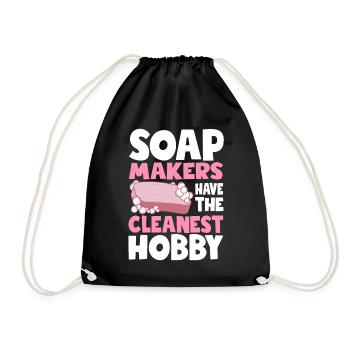 Fabrication de savon, savonnier, savonologue - Sac de sport léger - noir - Devant