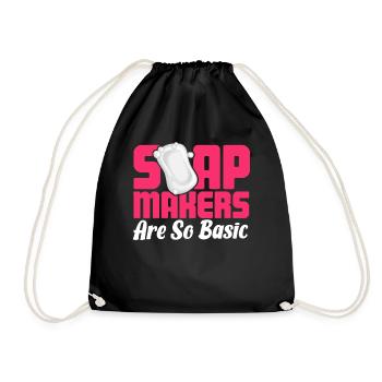 Fabrication de savon, savonnier, savonologue - Sac de sport léger - noir - Devant