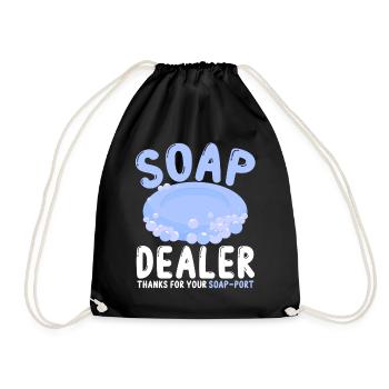 Soap Making, Soap Maker, Soapologist - Drawstring Bag - black - Front