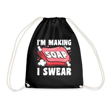 Fabrication de savon, savonnier, savonologue - Sac de sport léger - noir - Devant