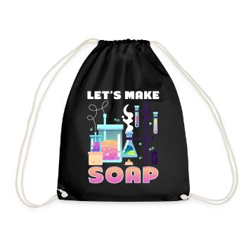 Fabrication de savon, savonnier, savonologue - Sac de sport léger - noir - Devant