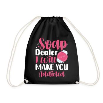 Soap Making, Soap Maker, Soapologist - Drawstring Bag - black - Front