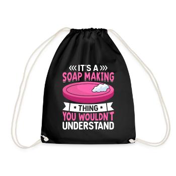 Soap manufacturer Soapologist - Drawstring Bag - black - Front