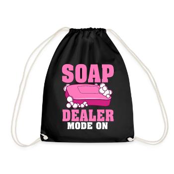 Soap Making, Soap Maker, Soapologist - Drawstring Bag - black - Front