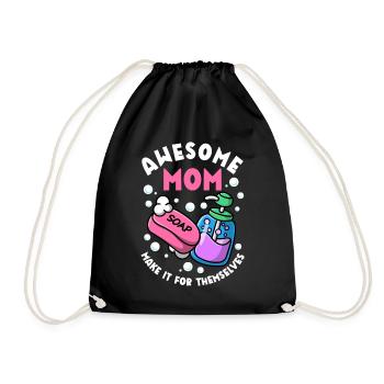 Fabrication de savon, savonnier, savonologue - Sac de sport léger - noir - Devant