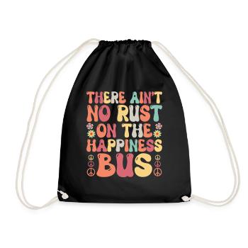Hippie Peace Kindness - Drawstring Bag - black - Front