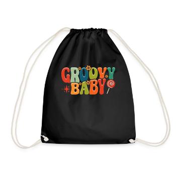 Hippie Peace - Drawstring Bag - black - Front